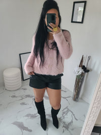 Gilet fourrure CELESTIN rose