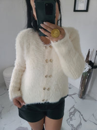 Gilet fourrure CELESTIN crème