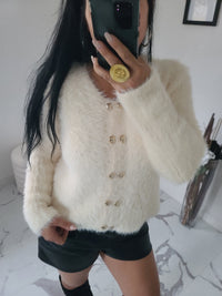 Gilet fourrure CELESTIN crème