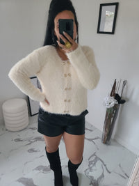 Gilet fourrure CELESTIN crème