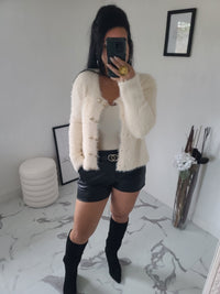 Gilet fourrure CELESTIN crème