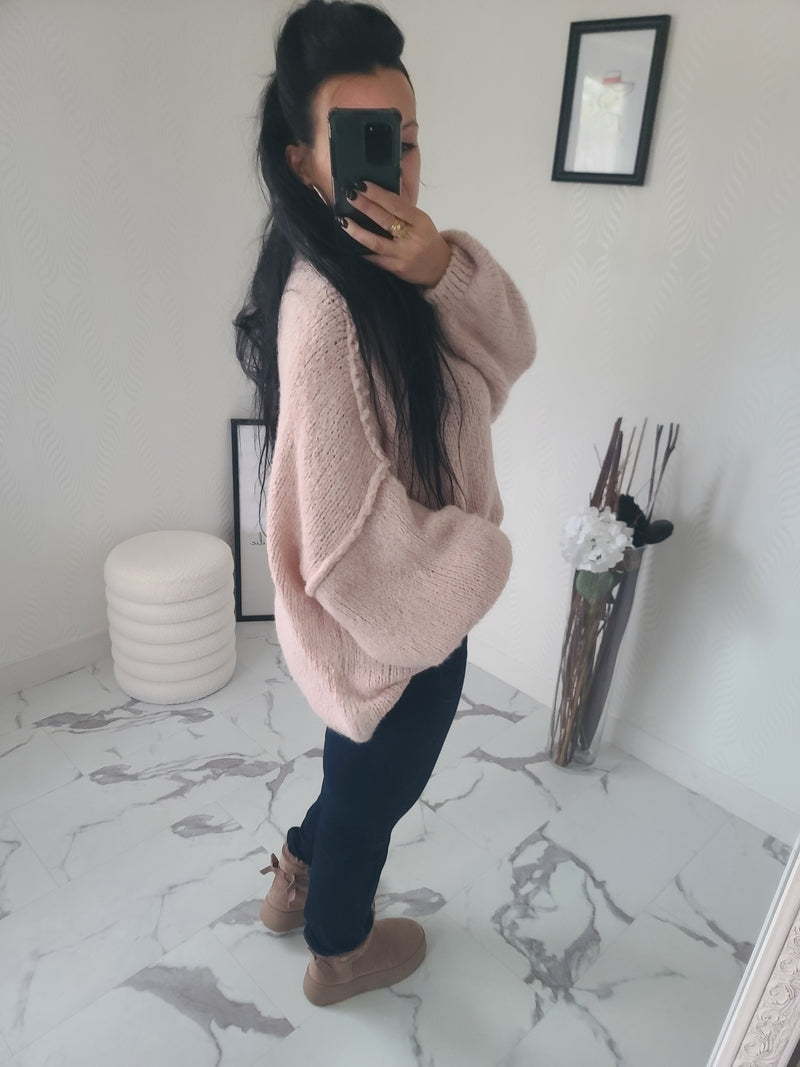 Pull oversize LOUANE blush