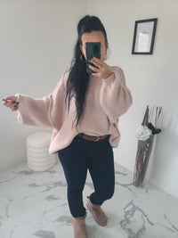 Pull oversize LOUANE blush