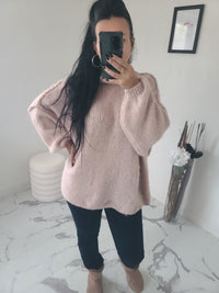 Pull oversize LOUANE blush