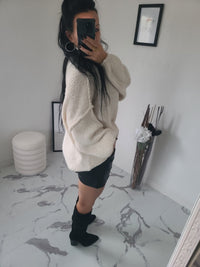 Pull oversize LOUANE beige