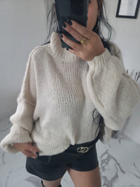 Pull oversize LOUANE beige