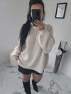 Pull oversize LOUANE beige
