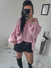 Pull oversize LOUANE rose