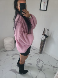 Pull oversize LOUANE rose