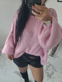 Pull oversize LOUANE rose