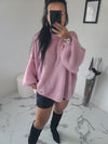 Pull oversize LOUANE rose