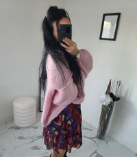 Pull oversize LOUANE rose