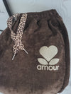Pantalon AMOUR en velours marron
