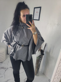 Manteau cape ALICIA en flanelle