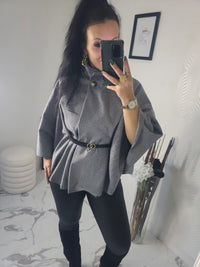 Manteau cape ALICIA en flanelle