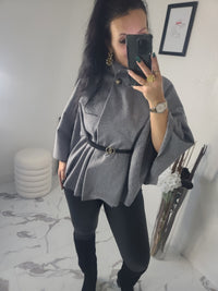 Manteau cape ALICIA en flanelle