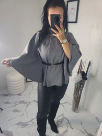 Manteau cape ALICIA en flanelle