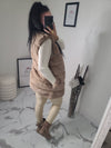 Manteau BRAYDEN fausse fourrure taupe