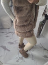 Manteau BRAYDEN fausse fourrure taupe