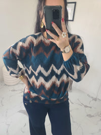 Blouse ANDREA vert canard