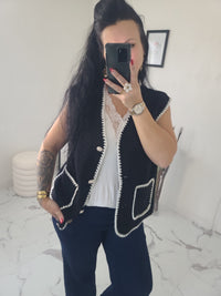 Gilet moumoute BROOKLYN noir