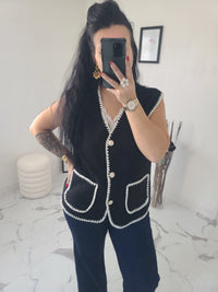 Gilet moumoute BROOKLYN noir