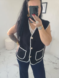 Gilet moumoute BROOKLYN noir