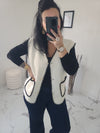 Gilet moumoute BROOKLYN blanc