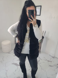 Manteau BRAYDEN fausse fourrure noir