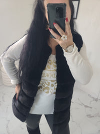 Manteau BRAYDEN fausse fourrure noir