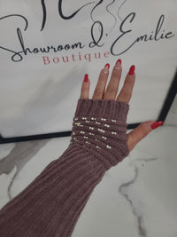 Mitaines ZOE vieux rose