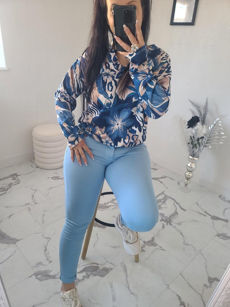 Pantalon CLEO bleu ciel