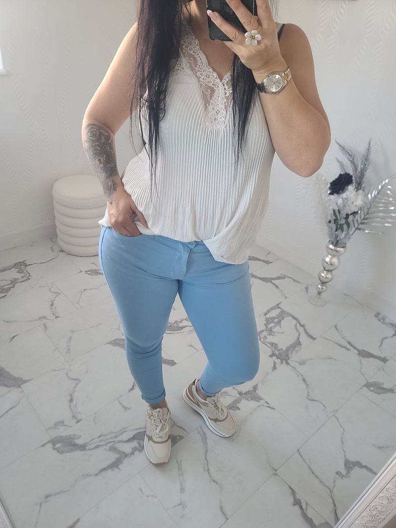 Pantalon CLEO bleu ciel