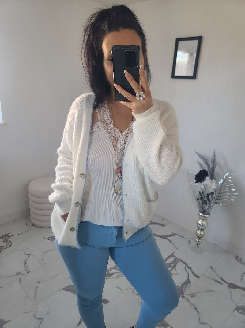 Cardigan ANGE blanc