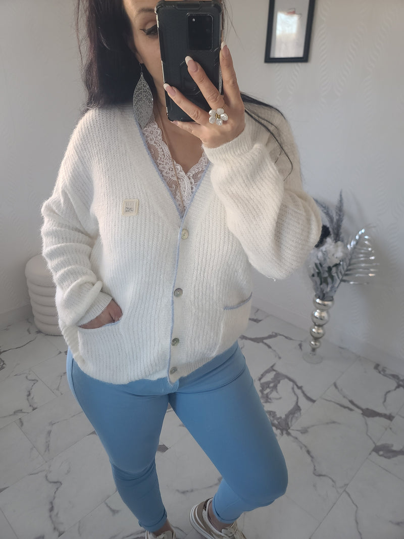 Cardigan ANGE blanc