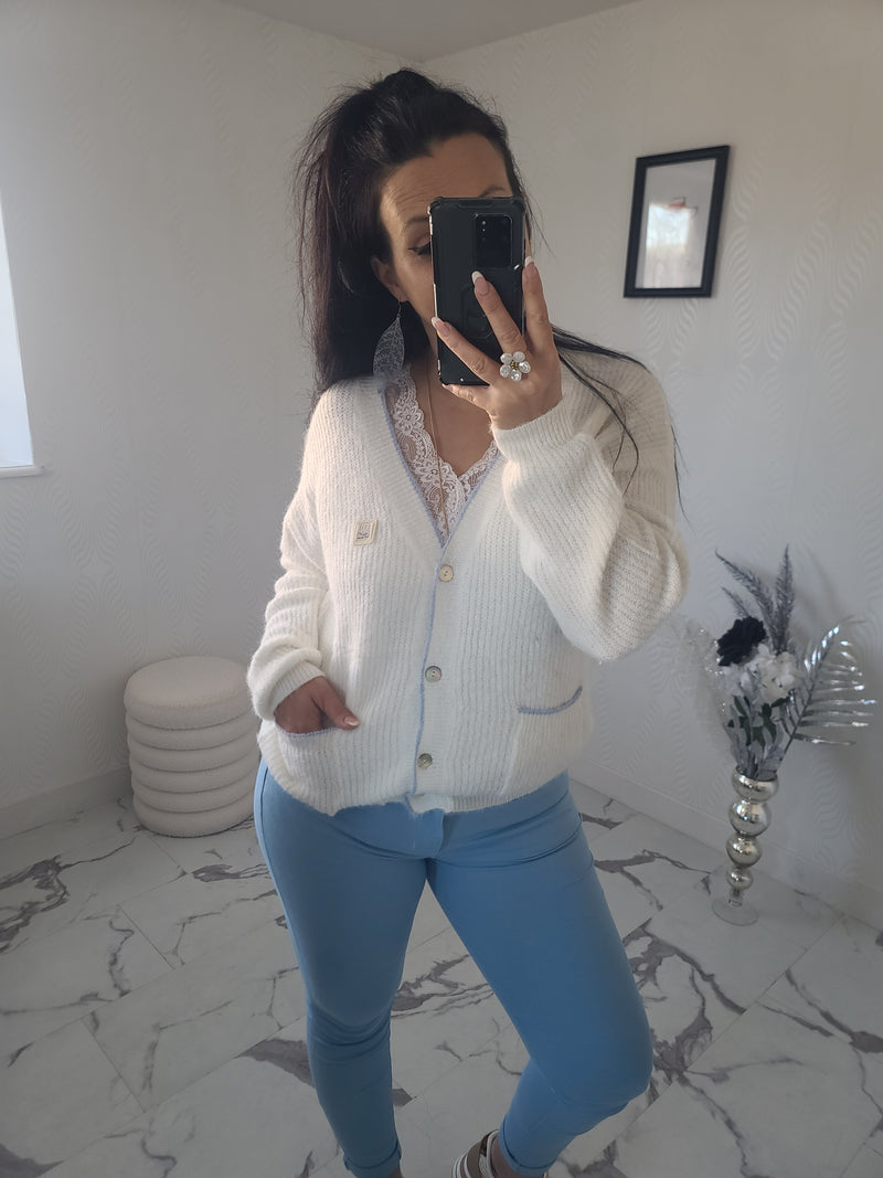 Cardigan ANGE blanc