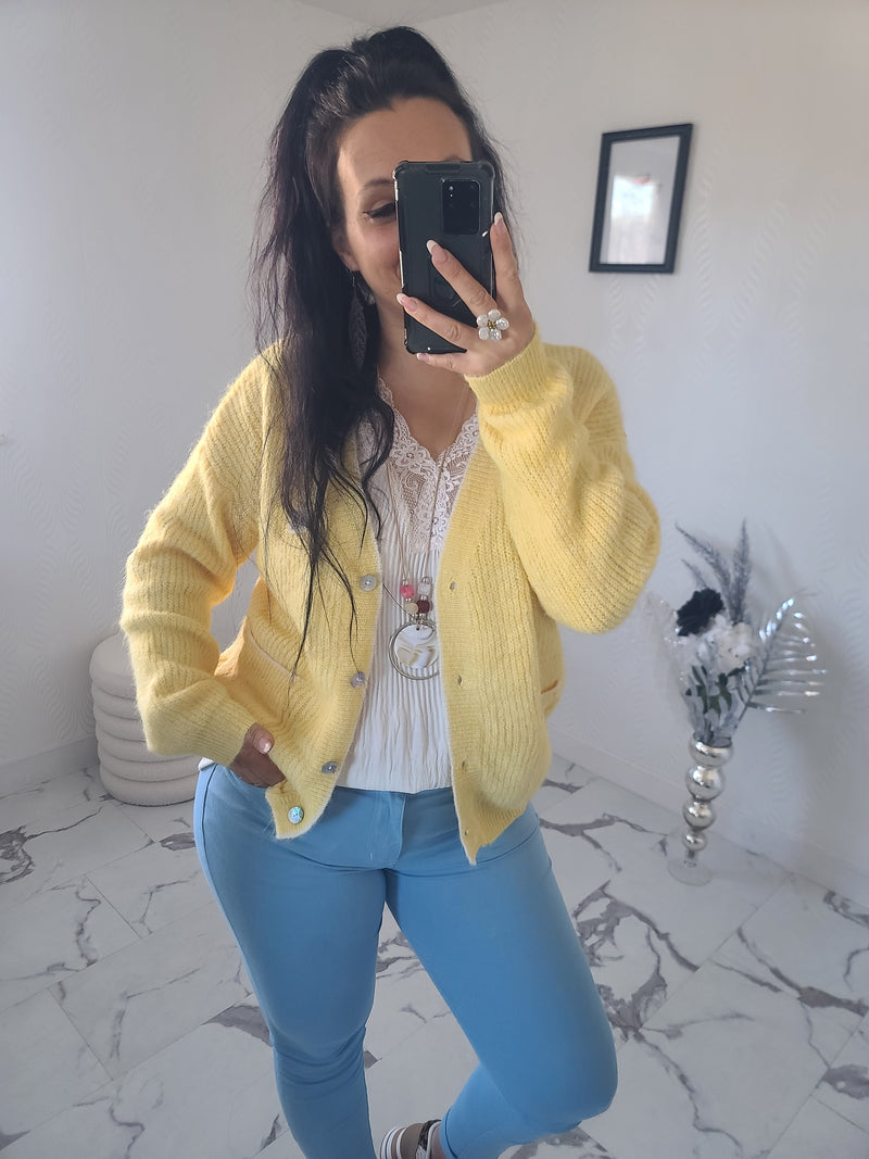Cardigan ANGE jaune