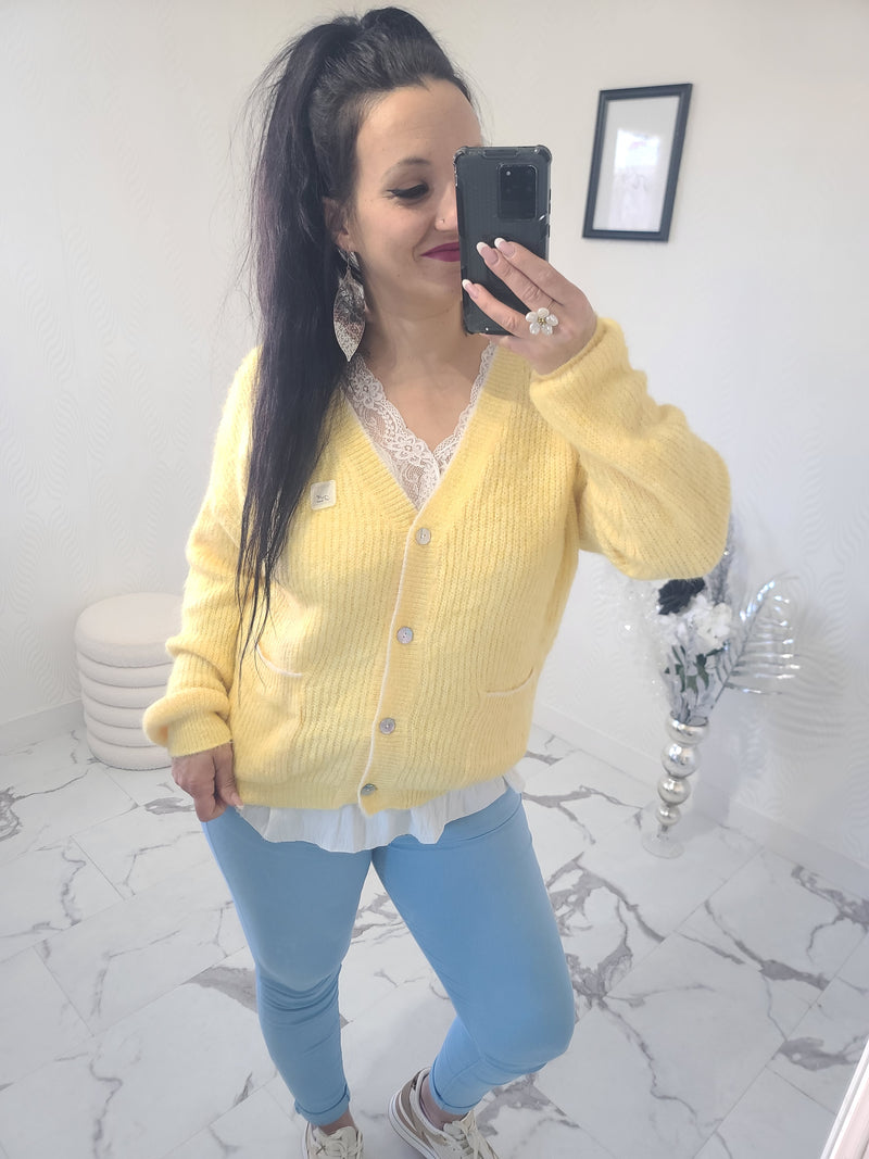 Cardigan ANGE jaune