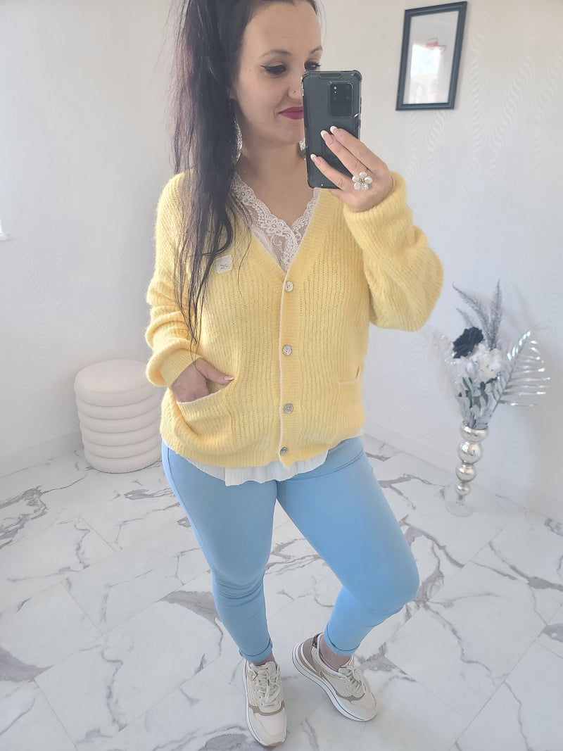 Cardigan ANGE jaune