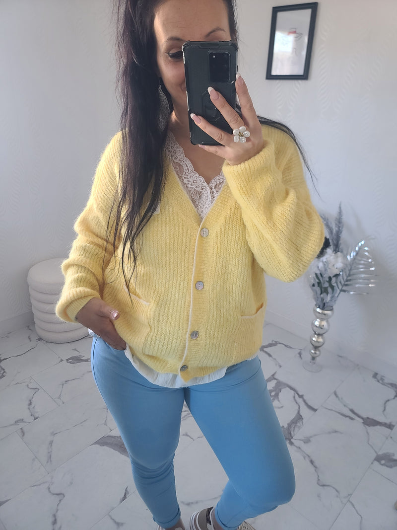 Cardigan ANGE jaune