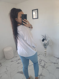 Top+Collier IMANI blanc