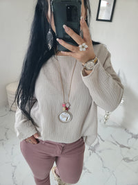 Top+Collier IMANI beige