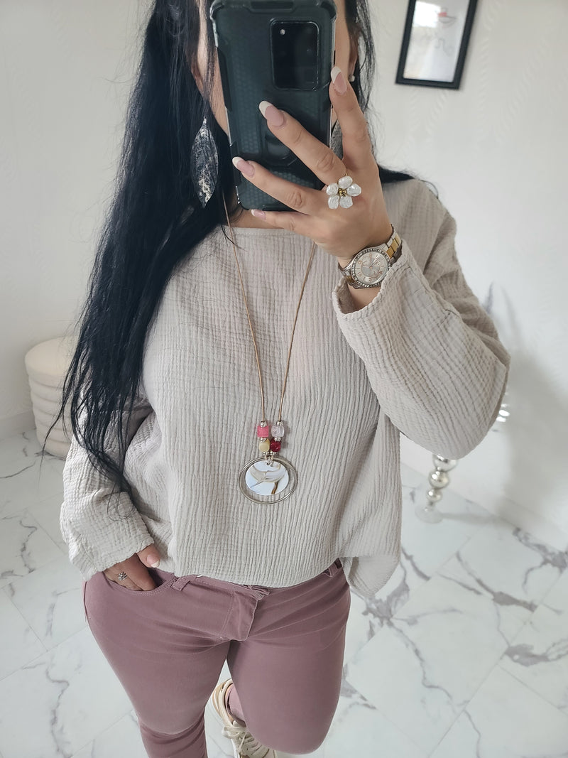Top+Collier IMANI beige