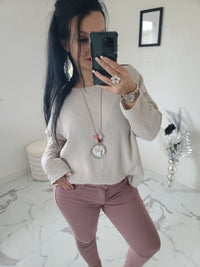 Top+Collier IMANI beige