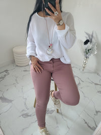 Pantalon CLEO vieux rose
