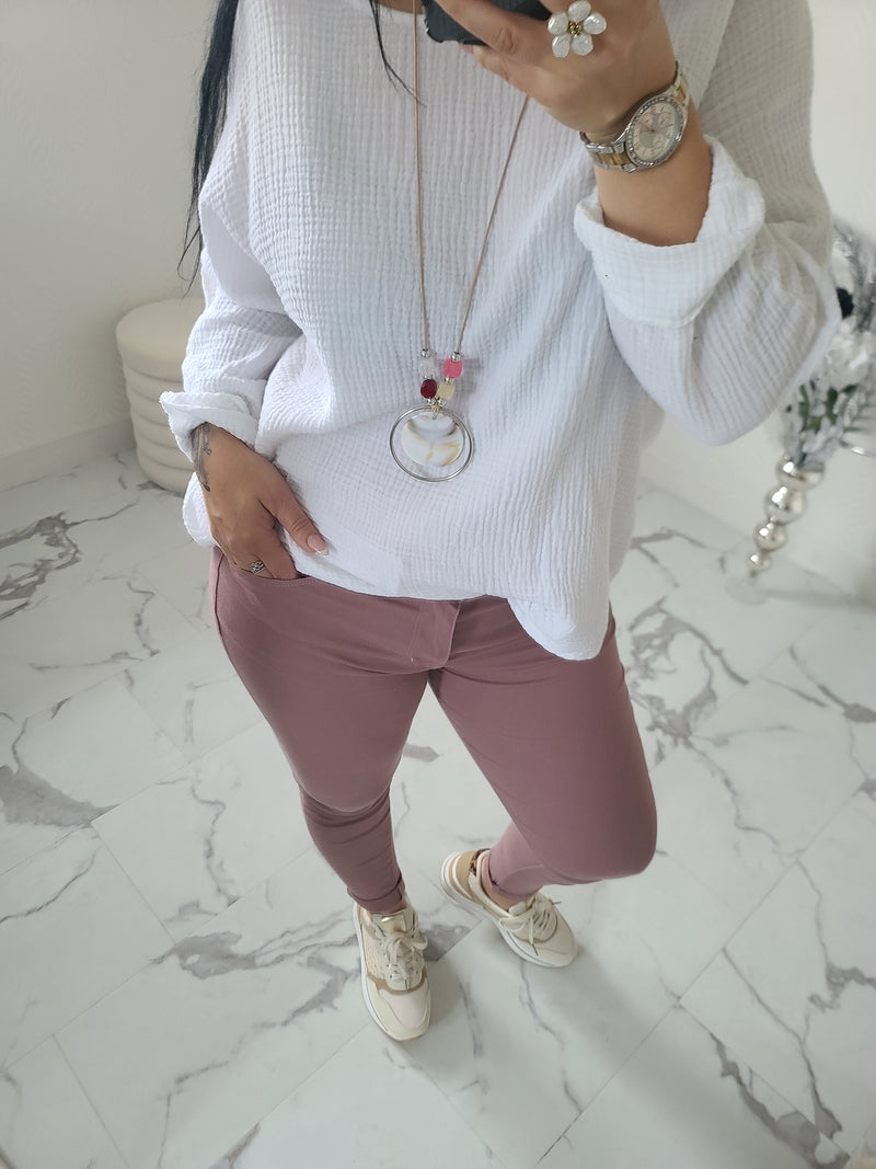 Pantalon CLEO vieux rose