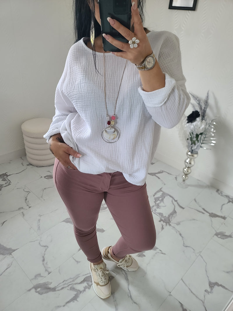 Pantalon CLEO vieux rose