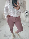 Pantalon CLEO vieux rose