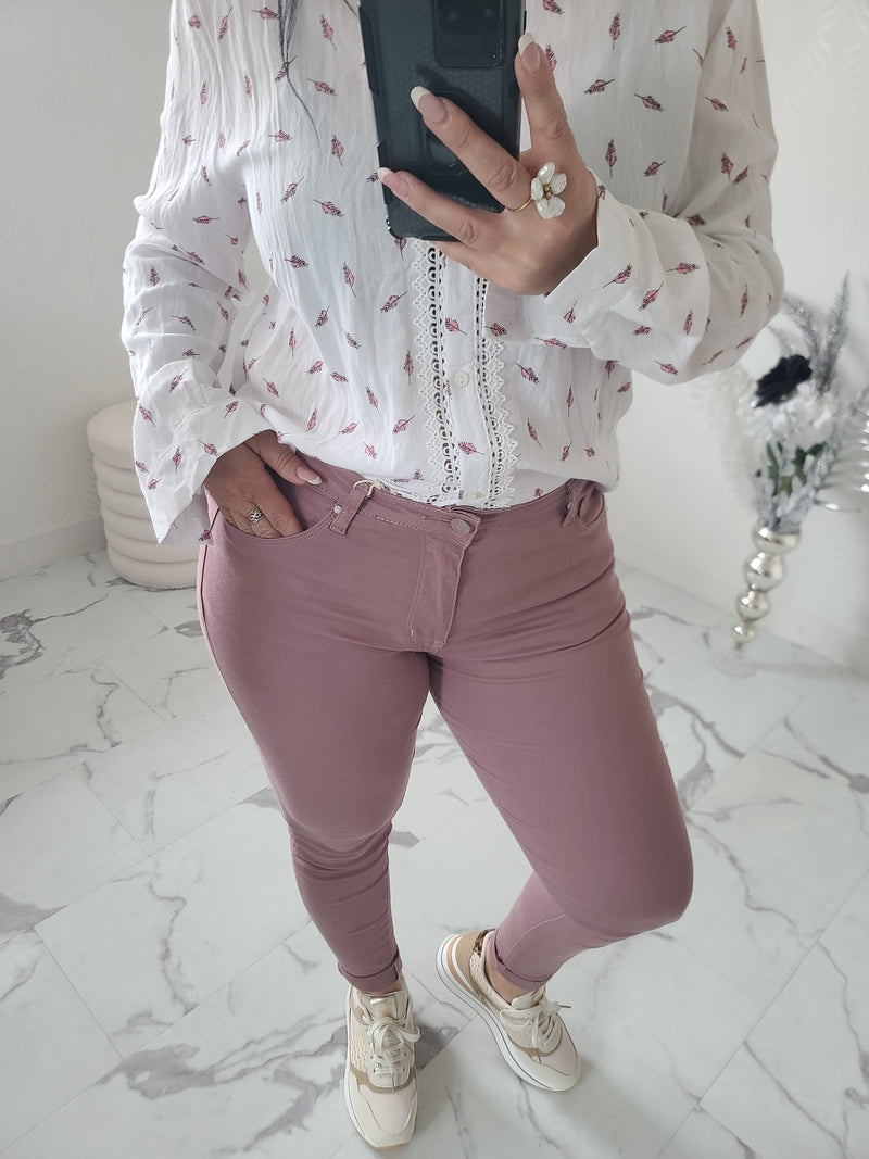 Pantalon CLEO vieux rose