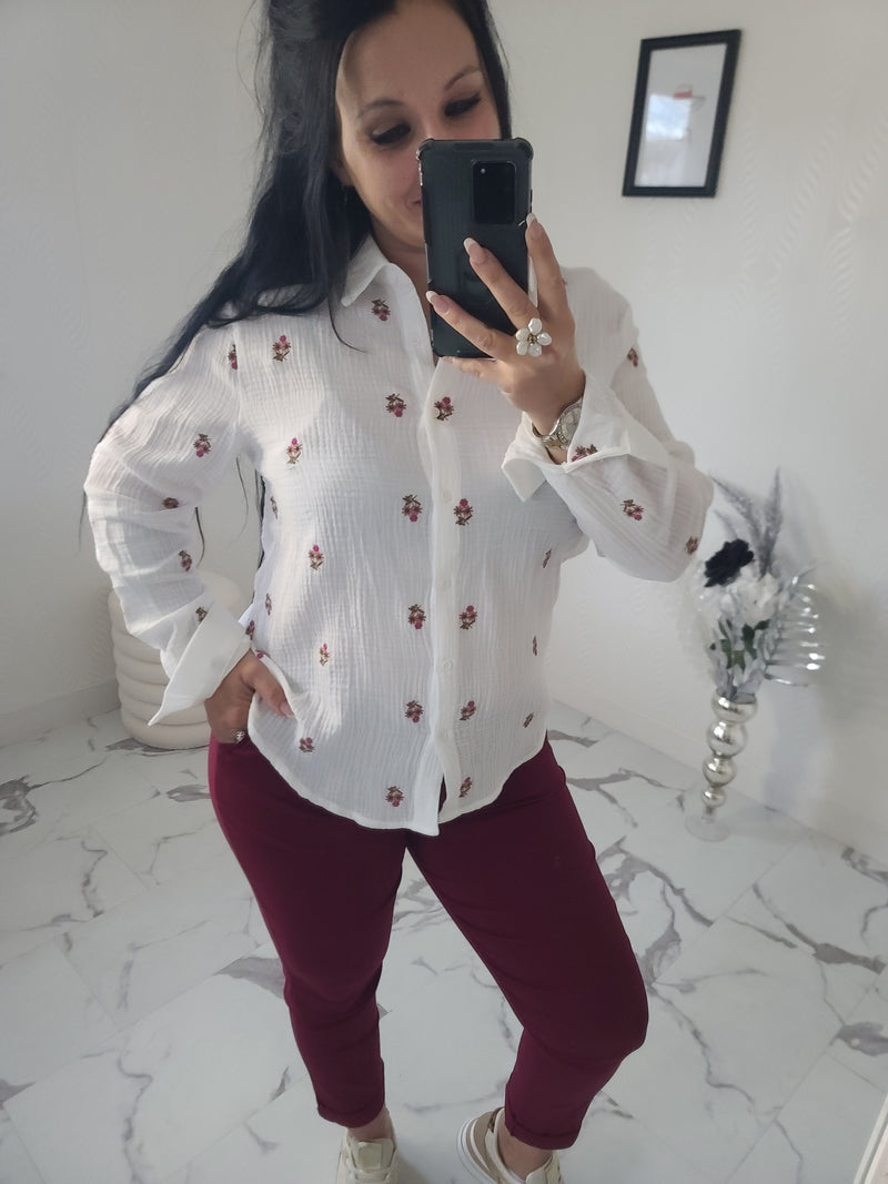 Chemise broderie ELZA
